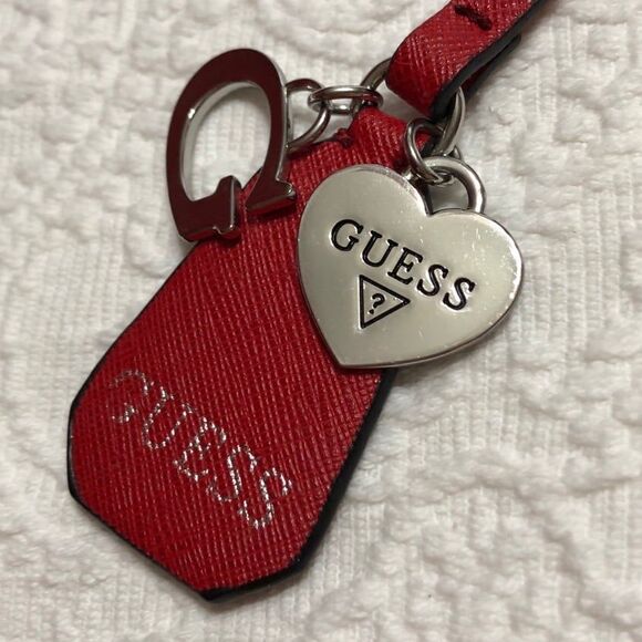 Keychain GUESS Red and Silver Tone Keychain with Guess Logo - Picture 3 of 5